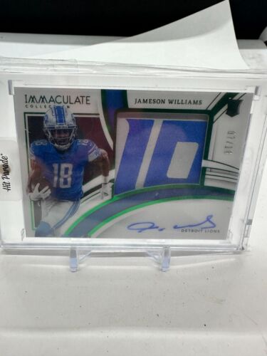 2022 Panini Immaculate Football Jameson Williams Premium GREEN RPA /18