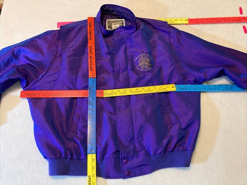 Vintage Iridescent Purple Treasure Island at the Mirage Poly/Nylon Jacket SZ XL - Picture 10 of 12