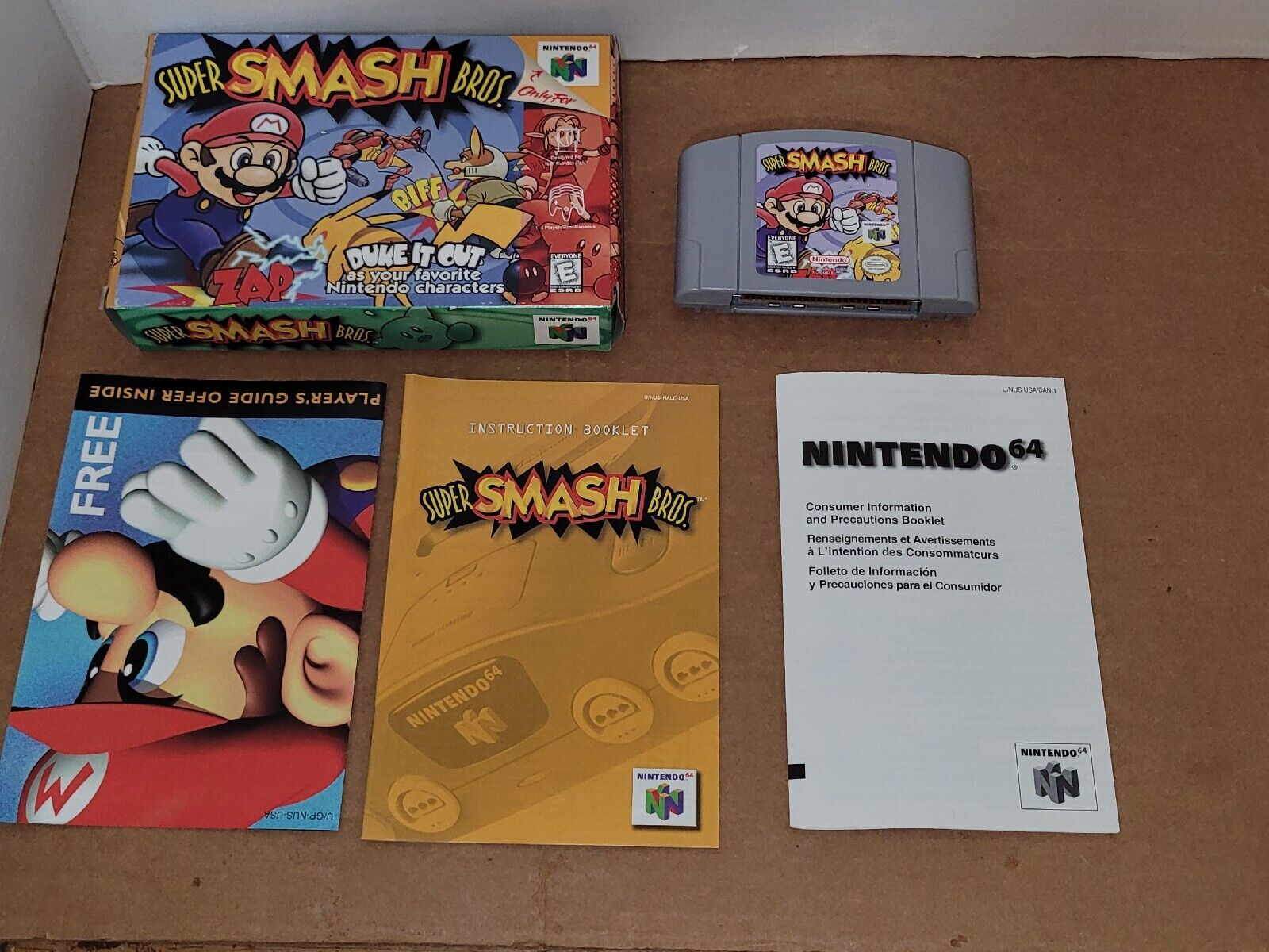 Super Smash Bros. N64 Nintendo 64 Complete In Box CIB Good Condition! RARE!