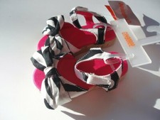 Gymboree WILD FOR ZEBRA Zebra Stripe Fabric Sandals  Sz 8  NWT 