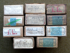 LOT DE 11 BOÎTES ORIGINALES WW2 VIDES POUR  MUNITIONS MAUSER 7,92mm