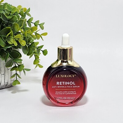 Luxology Retinol Anti-Wrinkle Face Serum Smoothing Fine Lines 1.7 fl oz / 50 mL