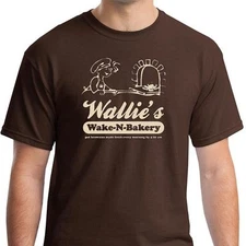 Wallie's Wake & Bake Bakery Weed Edibles Legal Marijuana Funny Stoner T-Shirt