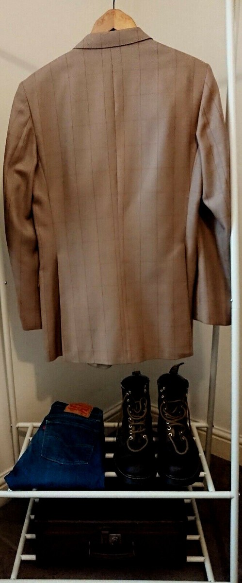 Vintage 1980s Men's Christian Dior Pure Wool Brown Checked Vintage 1980s Men's Christian Dior Pure Wool Brown Checked