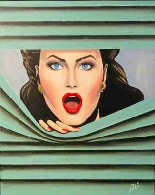 Pinup Art - Wie groß! A3 Limited Edition Print 1 of 5 by Andre Walkowiak