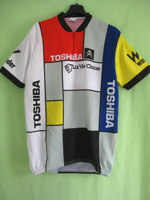 Maillot cycliste vintage - Ensemble combiné rétro La Vie Claire