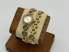 DISNEY MICKEY MOUSE TIME WORKS GOLD ICON WATCH w/ EXTRA LINKED BRACELET BAND MIB