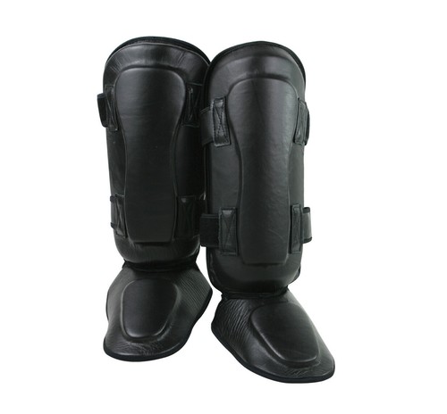 Protector de empeine de espinilla de cuero auténtico, MMA, Muay Thai, kickboxing, sparring  - Imagen 2 de 4