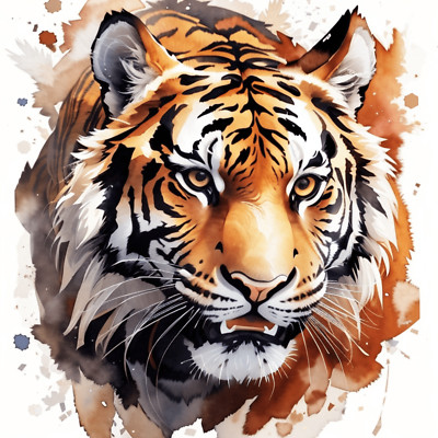 XXL 18x18 cm car sticker decal watercolor animal sticker