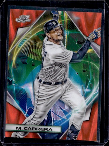 2022 Topps Cosmic Chrome Miguel Cabrera Orange Galactic Refractor #10/25 Tigers