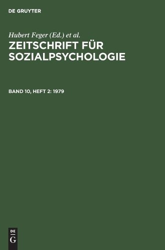 1979 by Hubert Feger, C F Graumann, Klaus Holzkamp, Martin Irle - 9783112469439