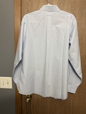 Brooks Brothers Regent Fit Non-Iron Stretch Cotton Dress Shirt Blue 16.5-35
