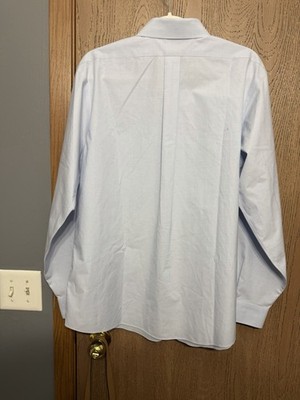 Brooks Brothers Regent Fit Non-Iron Stretch Cotton Dress Shirt Blue 16.5-35