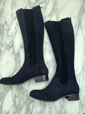 Moloh Navy Suede Boots Size 5