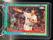 Masataka Yoshida 2025 Topps Chrome Logofractor Aqua #6/199 - Boston Red Sox