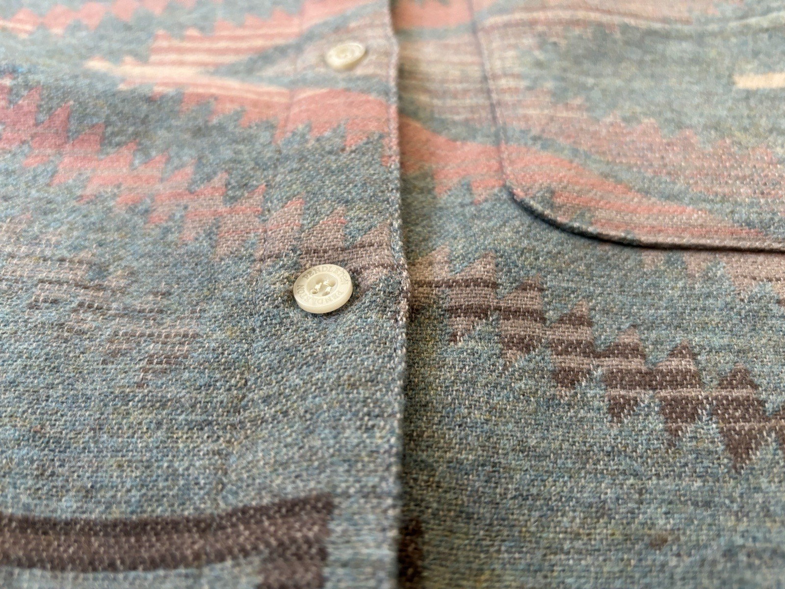 EUC Pendleton Wool Button Up Pocket Collared Shir… - image 13