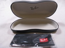 Ray-Ban Black Hard Clamshell Eyeglasses / Sunglasses Case w/ New Cleaning Cloth