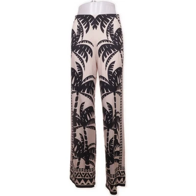 Miss & Miss, pantalon palazzo, taille : 36, beige/noir, élasthanne/polyester ... - Photo 1/4
