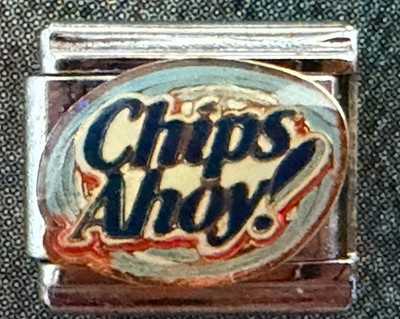 ''CHIPS AHOY!'' Chocolate Chip Cookie Logo ORIGINAL Italia CHARM Fits with 9mm
