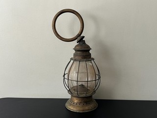 Antique Vintage RAPID NO.1 Brass Fireman's Wrist Whale Oil Fire Lantern