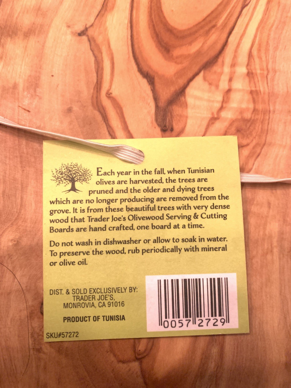 TRADER JOE'S Olive Wood Cutting Board Charcuterie Cheese Tray NEW