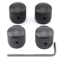 Musiclily 4Pcs Schwarz Metrisch GrößE Metall Kuppel Drehknopf Mit Schraube Neu