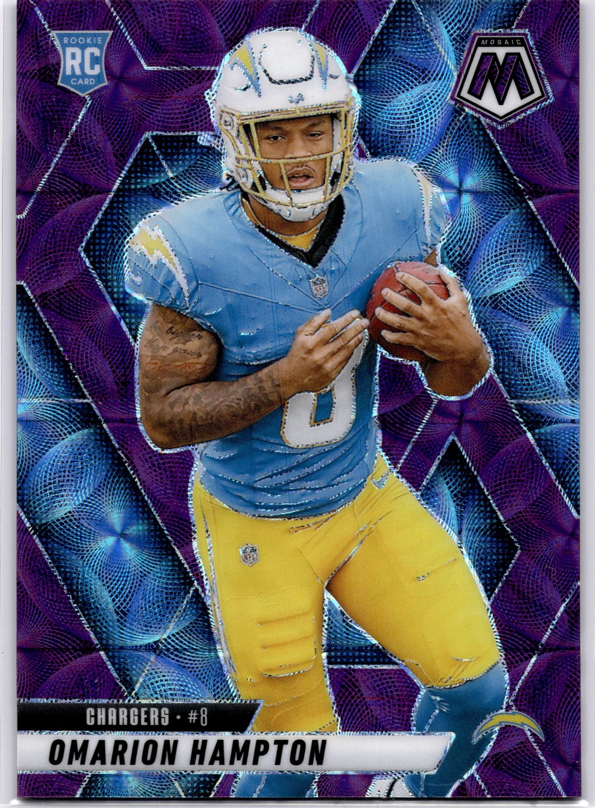 2025 Panini Mosaic #335 Omarion Hampton Scope Purple