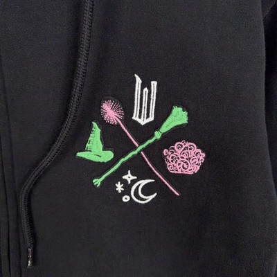 Wicked Hoodie Adult XS Black Full Zip Fleece Wicked Logo Graphic