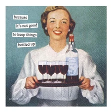 Boston International Anne Taintor Paper Napkins 20-Count Cocktail Size Bottled