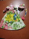 Vintage Barbie 1971 Francie Olde Look Dress With Bonnet And Handbag