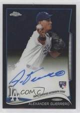 2014 Topps Chrome Rookie Black Refractor 58/100 Alex Guerrero Alexander Auto 0r4