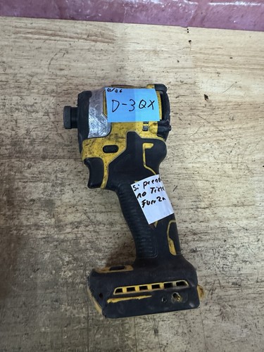 DeWALT DCF850B ATOMIC 20V 1/4" 3-Speed Impact Driver For Parts Or Repair D-3QX