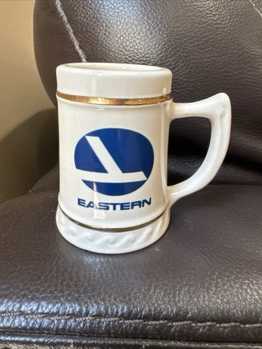 Vintage Eastern Airlines Mini Souvenir mug 3” Tall With Name ED On Back
