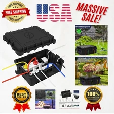 Multi-Scene Large Electrical Box,  Weatherproof Cord Cover - 12x9x5 Black