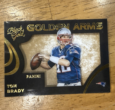 Panini 2015 Black Gold Golden Arms Tom Brady GA-12 White Gold /99 Patriots