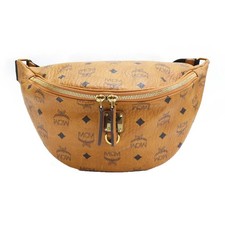 MCM Stark Visetos Belt Bag Canvas Brown MUZ9SFI21CO001