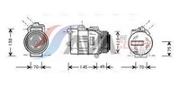 Kompressor Klimaanlage AVA Clever Choice BWAK237 12V FüR BMW 5Er E39 Touring 3Er