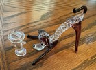 Hand Blown Glass Dog Poodle With Fire Hydrant Art Glass — photo 1