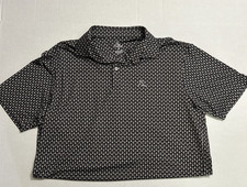 Rhoback Polo Shirt Mens Large AOP Espresso Martini Print Cocktail Performance