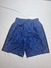 Nike Swim Boys Kids Large Size Blue NIKE Trunks Shorts Drawstring Pockets