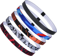 Sport StirnbäNder Unisex, Elastische, DüNn, Anti-Rutsch Thin Haarband/Kopfband F