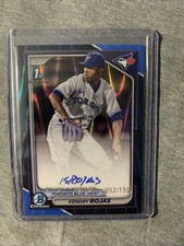2024 Bowman Chrome  Auto Kendry Rojas #CPA-KR Blue Raywave Refractor 052/150