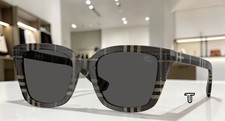 BURBERRY BE4487 419987 Check Grey Dark Grey 52 mm Women's Sunglasses