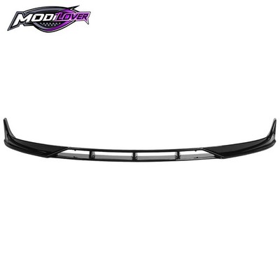 Fits 17-23 Tesla Model 3 IKON Front Bumper Lip Kit Splitter 4PC Gloss Black