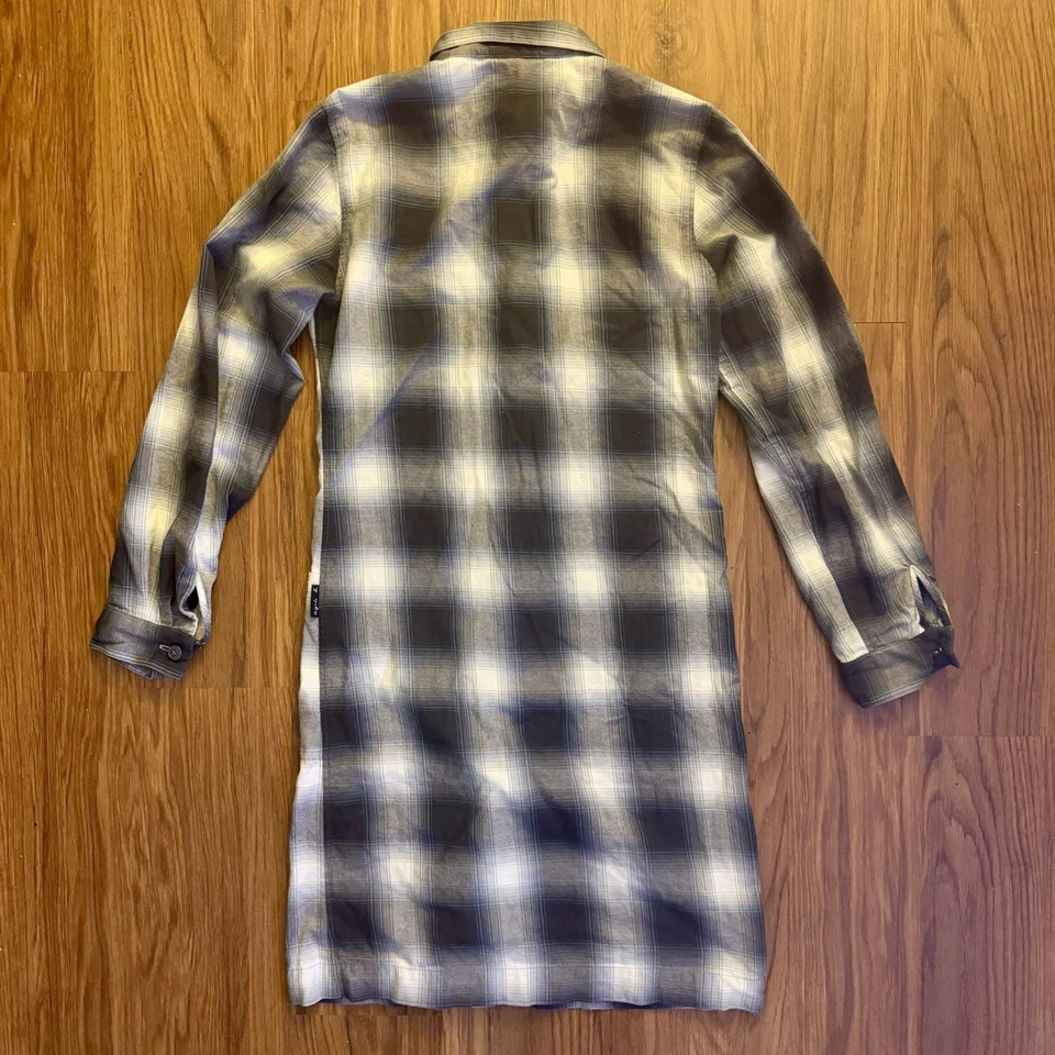 Vestido para mujer Agnes B. gris a cuadros botones talla 38 bolsillos de otoño París Foto 4 de 4