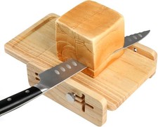 Bread Cutting Guide,Horizontal Bread Slicer Guide with Crumb Tray - Adjustable B