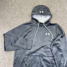 Under Armour Coldgear Hoodie Sweatshirt Mens Size M Gray Long Sleeve