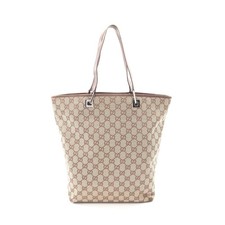 GUCCI GG Borsa a tracolla in tela borsa tote beige marrone scuro 31243