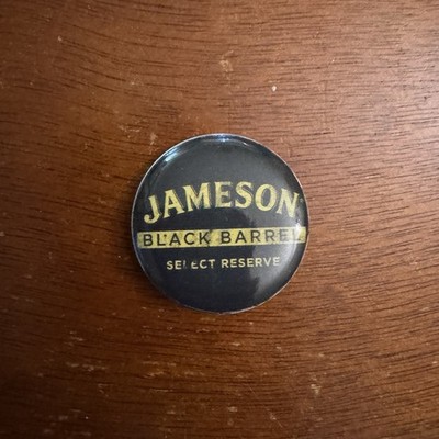 Jameson Whiskey Black Barrel Select Reserve button badge pin Rare Collectible