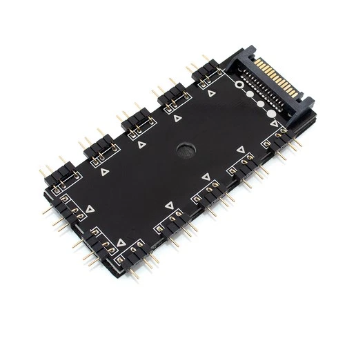 5V/3Pin ARGB Fan PWM HUB 1 To 12 Multi Way PWM Cooler Fan Hub Splitter(SATA) New
